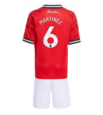 Manchester United Lisandro Martinez #6 Hjemmebanetrøje Børn 2025-26 Kortærmet (+ Korte bukser)